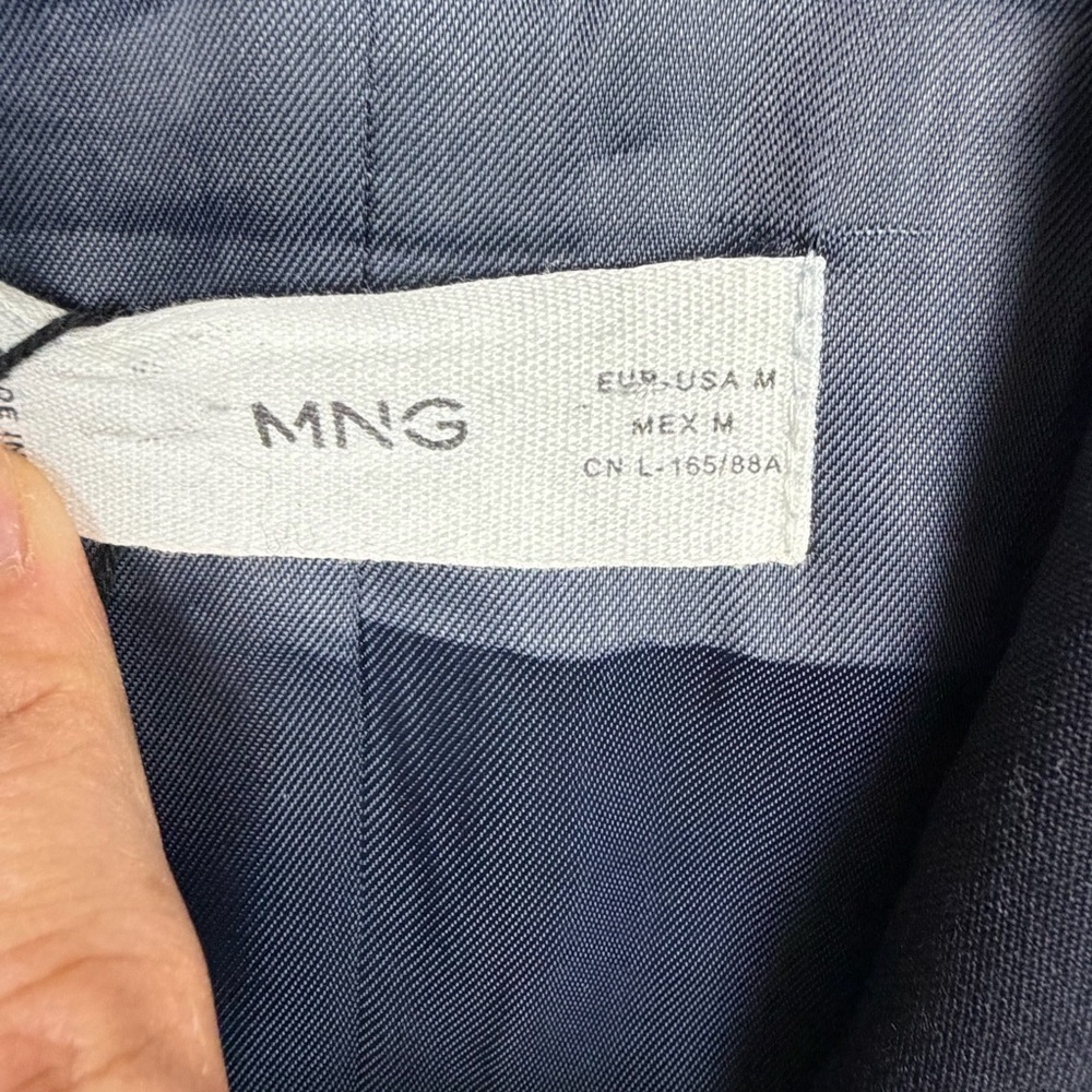 Mango Navy Double-Breasted Cropped Blazer - Picture 5 of 8